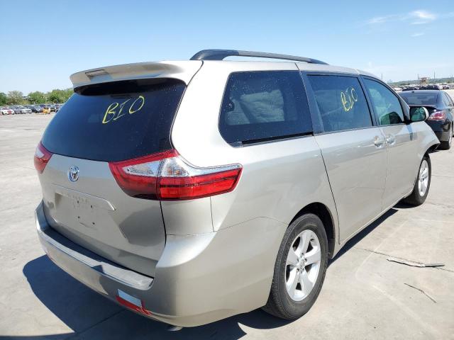 5TDKK3DC6FS623055 - 2015 TOYOTA SIENNA LE TAN photo 4