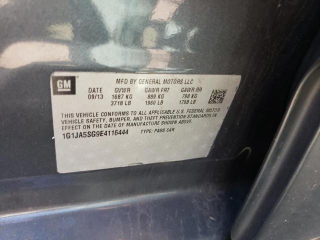 1G1JA5SG9E4116444 - 2014 CHEVROLET SONIC LS 灰色 照片 10