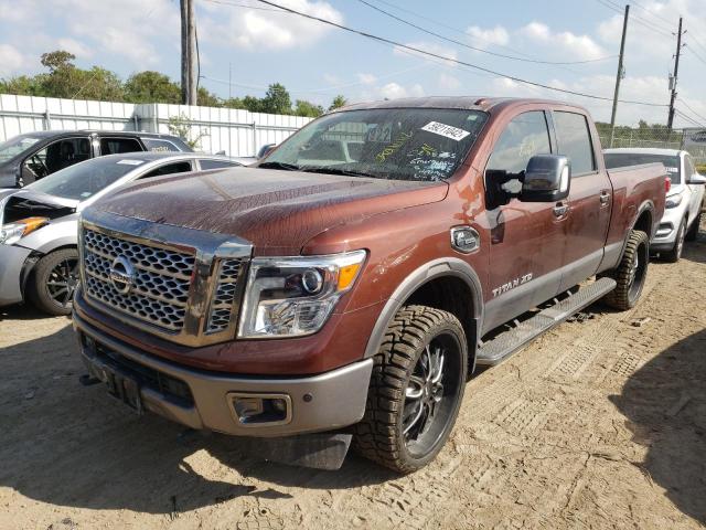 1N6BA1F46JN514801 - 2018 NISSAN TITAN XD S BROWN photo 2