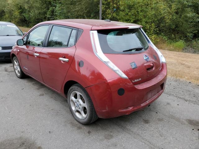 JN1AZ0CP2CT019982 - 2012 NISSAN LEAF SV RED photo 3