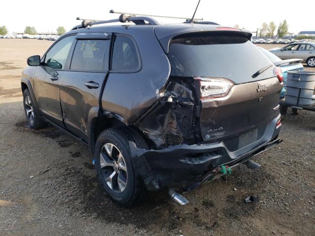 1C4PJMBS4EW214656 - 2014 JEEP CHEROKEE T GRAY photo 3