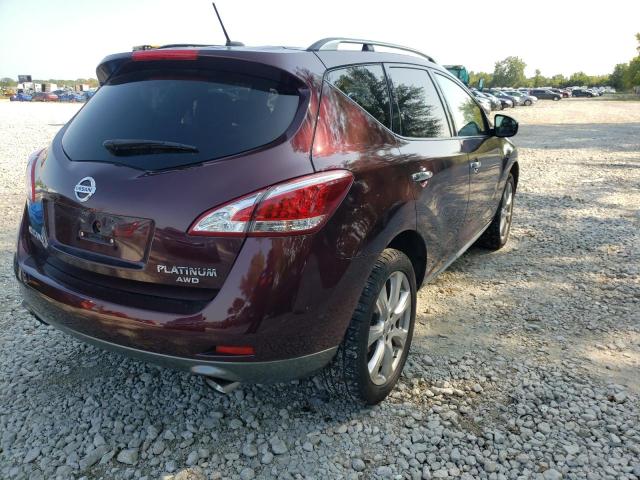 JN8AZ1MW8EW533043 - 2014 NISSAN MURANO BURGUNDY photo 4