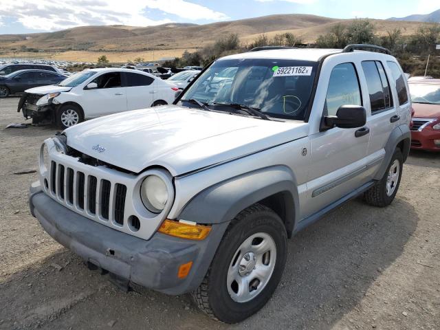 1J4GL48K95W692230 - 2005 JEEP LIBERTY SP SILVER photo 2