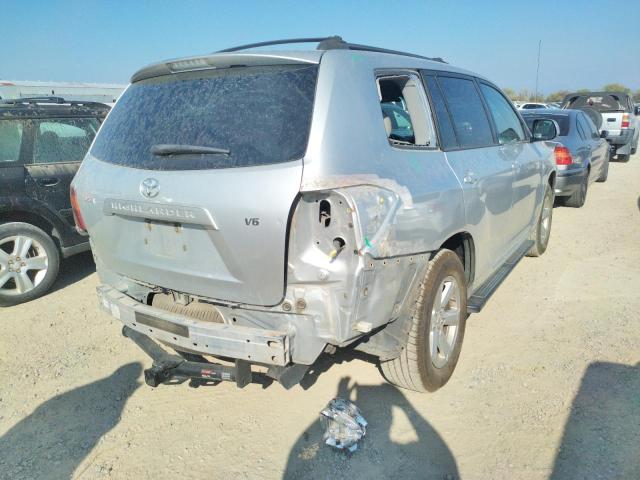 JTEDS41A382035041 - 2008 TOYOTA HIGHLANDER SILVER photo 4