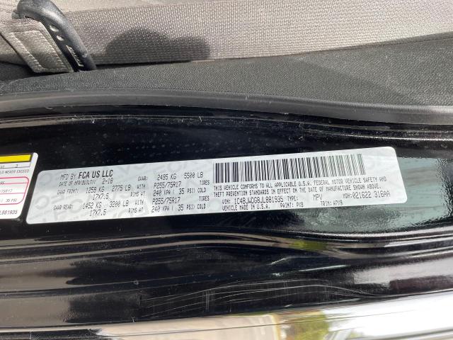 1C4BJWDG8JL881935 - 2018 JEEP WRANGLER U შავი ფოტო 10