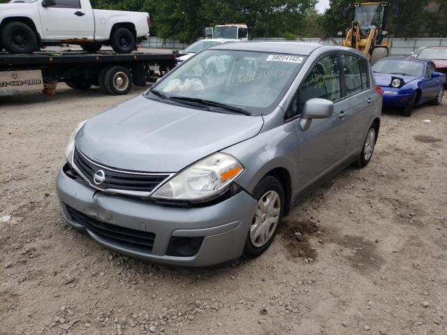 3N1BC1CP8AL447956 - 2010 NISSAN VERSA S GRAY photo 2