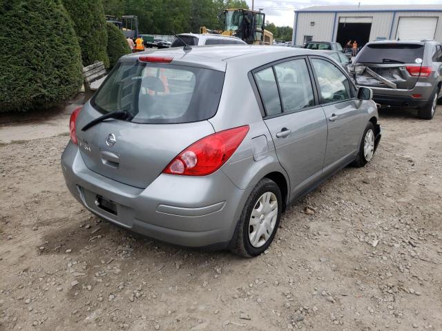 3N1BC1CP8AL447956 - 2010 NISSAN VERSA S GRAY photo 4