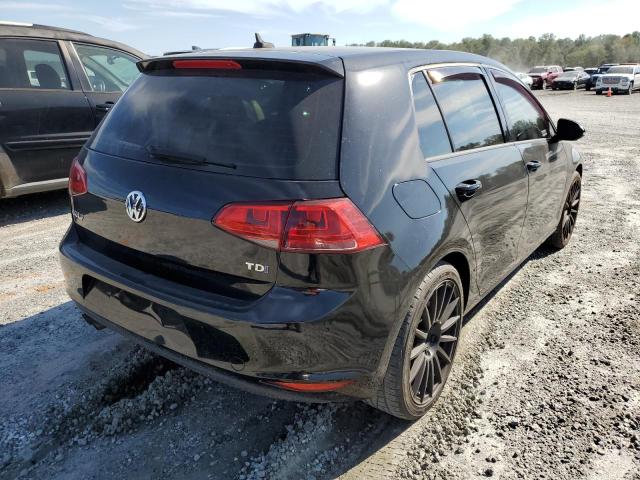 3VWRA7AU3FM038825 - 2015 VOLKSWAGEN GOLF TDI BLACK photo 4