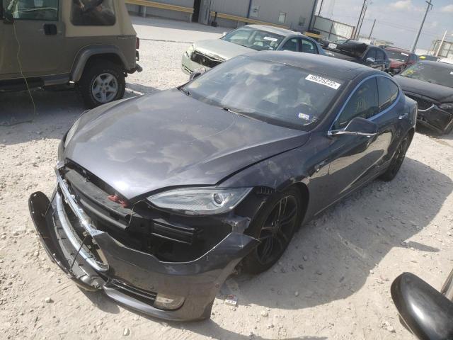 5YJSA1S18EFP65094 - 2014 TESLA MODEL S Մոխրագույն լուսանկար 2