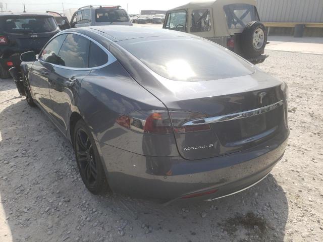 5YJSA1S18EFP65094 - 2014 TESLA MODEL S Մոխրագույն լուսանկար 3
