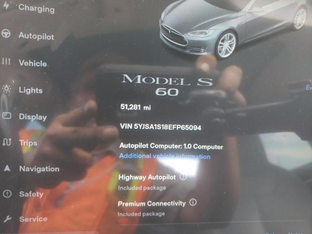 5YJSA1S18EFP65094 - 2014 TESLA MODEL S Մոխրագույն լուսանկար 8