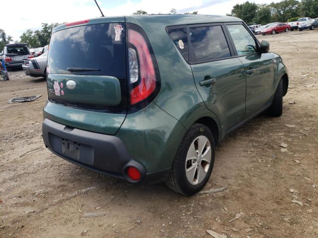 KNDJN2A25E7015710 - 2014 KIA SOUL GREEN photo 4