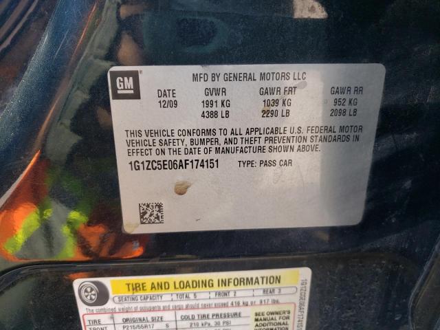 1G1ZC5E06AF174151 - 2010 CHEVROLET MALIBU 1LT 黑色 照片 10