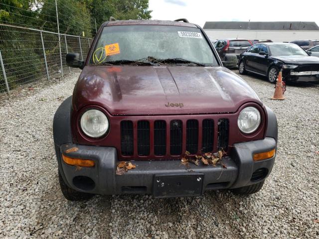 1J4GL48K13W537703 - 2003 JEEP LIBERTY SP MAROON photo 9