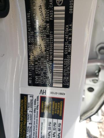 4T1BK1EB5GU229971 - 2016 TOYOTA AVALON XLE WHITE photo 10