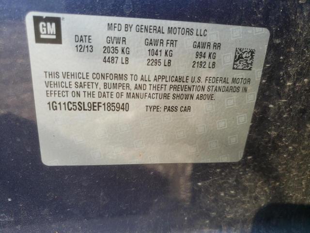 1G11C5SL9EF185940 - 2014 CHEVROLET MALIBU 1LT 蓝色 照片 10