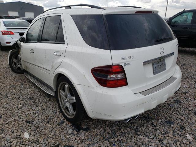 4JGBB77E77A200211 - 2007 MERCEDES-BENZ ML 63 AMG WHITE photo 3