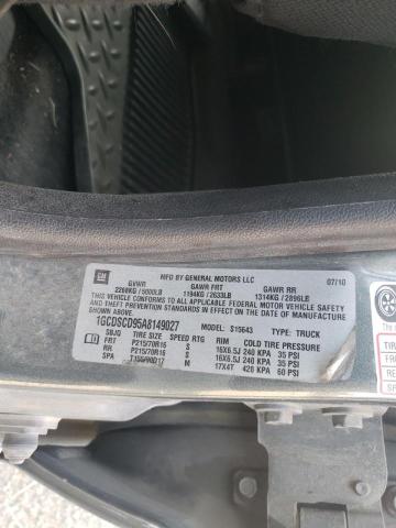 1GCDSCD95A8149027 - 2010 CHEVROLET COLORADO L CHARCOAL photo 10