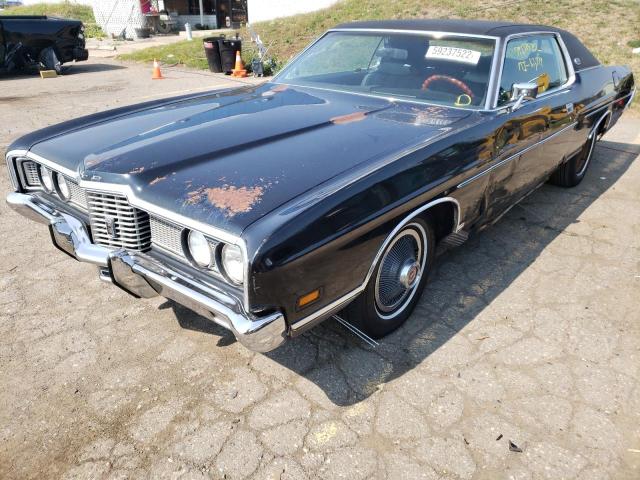 2W62S245801 - 1972 FORD LTD BLACK photo 2