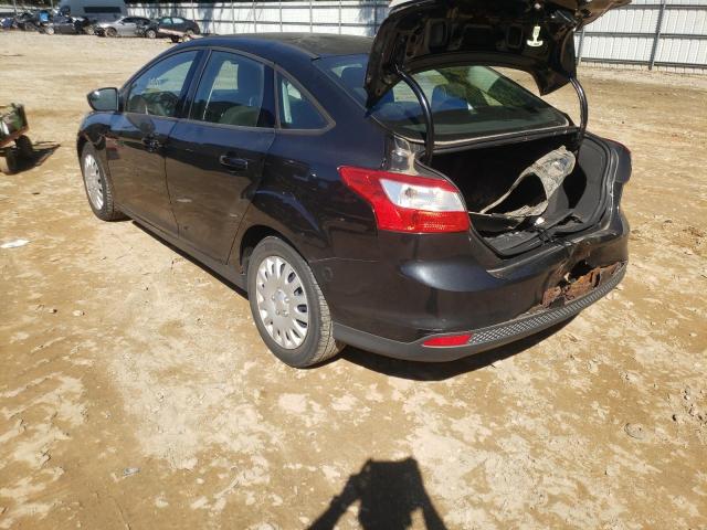 1FAHP3F2XCL138985 - 2012 FORD FOCUS BLACK photo 3