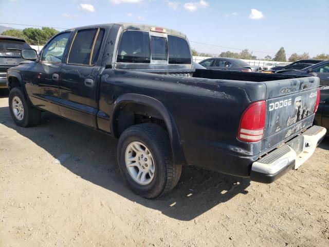 1B7HG38N42S636606 - 2002 DODGE DAKOTA BLACK photo 3