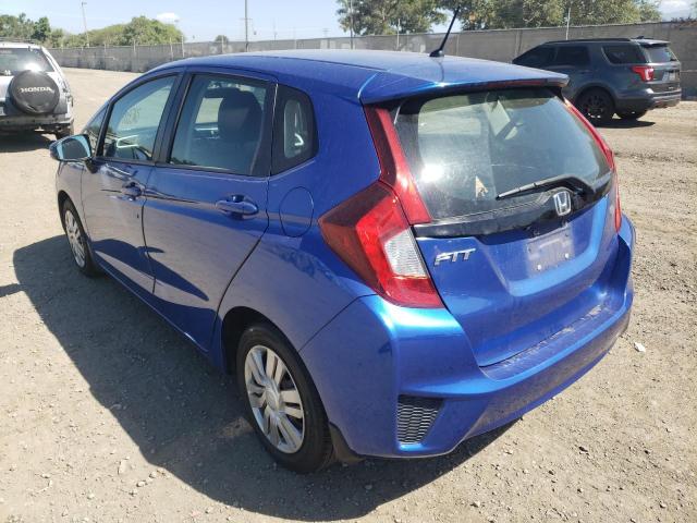 3HGGK5H59FM753569 - 2015 HONDA FIT LX BLUE photo 3