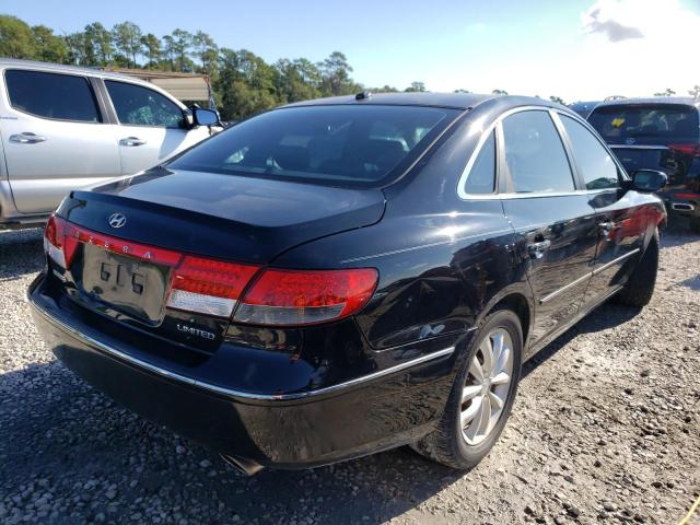 KMHFC46F77A186429 - 2007 HYUNDAI AZERA SE BLACK photo 4