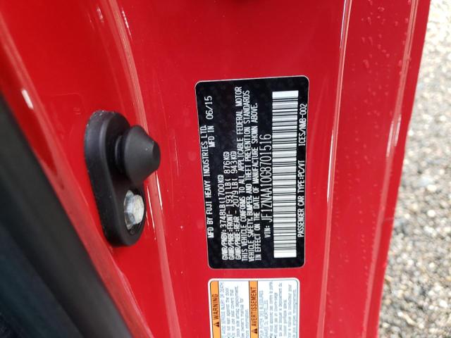 JF1ZNAA10G8701516 - 2016 TOYOTA SCION FR-S RED photo 10