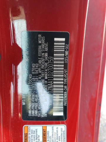 JF1ZNAA11D2700759 - 2013 TOYOTA SCION FR-S RED photo 10