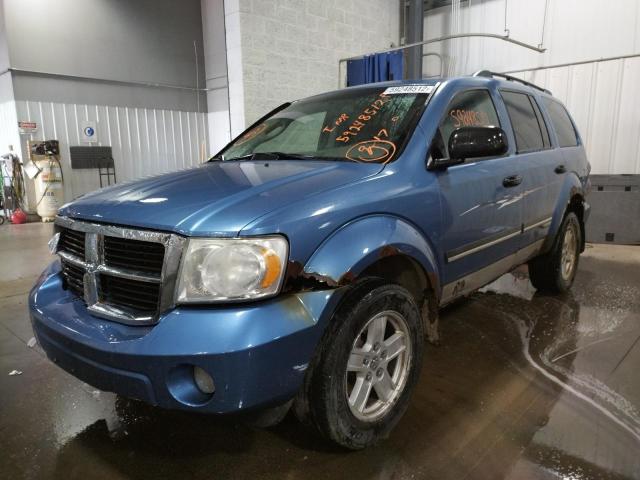 1D8HB48N78F112440 - 2008 DODGE DURANGO SL BLUE photo 2