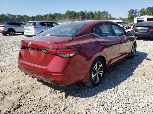 3N1AB8CV3LY289473 - 2020 NISSAN SENTRA SV RED photo 4