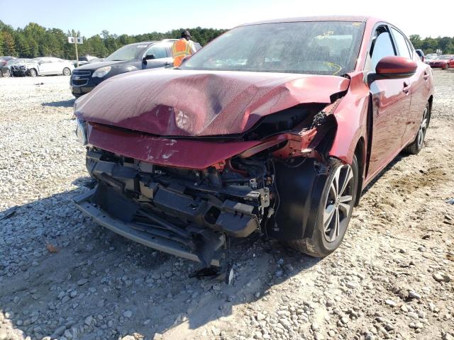 3N1AB8CV3LY289473 - 2020 NISSAN SENTRA SV RED photo 9