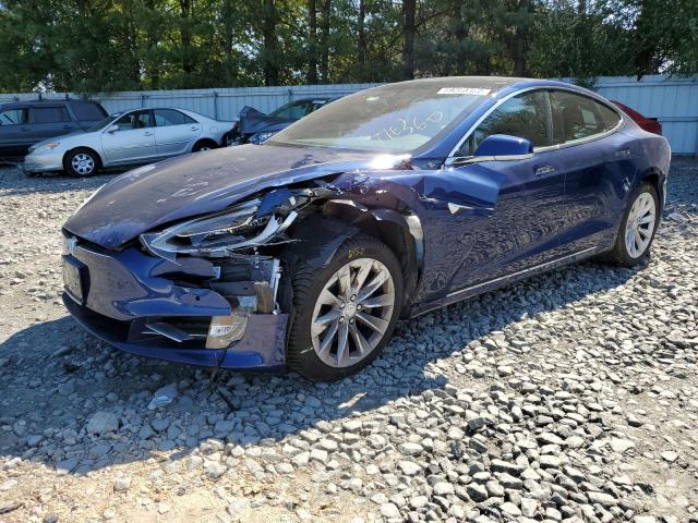5YJSA1E21JF245561 - 2018 TESLA MODEL S Կապույտ լուսանկար 2