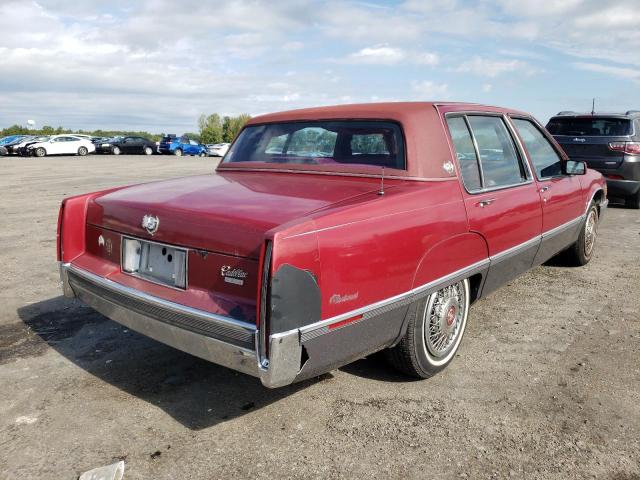 1G6CB5156K4375646 - 1989 CADILLAC FLEETWOOD BURGUNDY photo 4