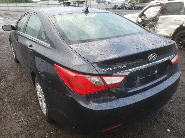 5NPEB4AC3BH133857 - 2011 HYUNDAI SONATA GLS BLUE photo 3