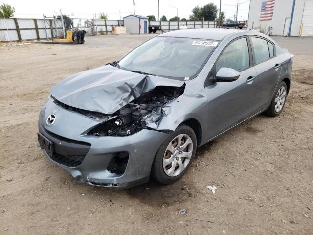 JM1BL1TF5D1718777 - 2013 MAZDA 3 I GRAY photo 2