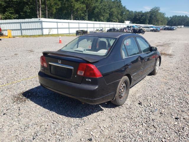 2HGES26761H568817 - 2001 HONDA CIVIC EX BLACK photo 4