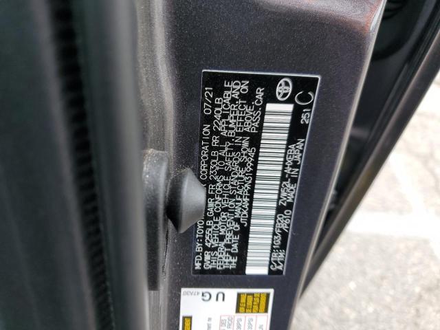 JTDKAMFP9N3199945 - 2022 TOYOTA PRIUS PRIM 石墨色 照片 10