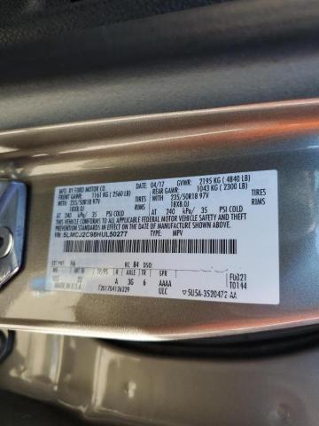 5LMCJ2C98HUL50277 - 2017 LINCOLN MKC SELECT ნაცრისფერი ფოტო 10