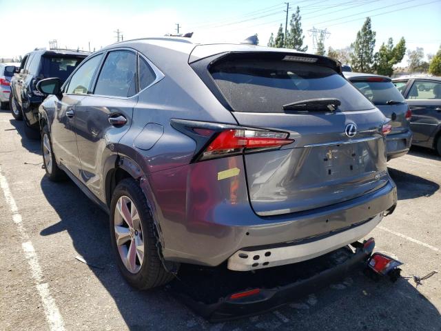 JTJBJRBZXH2051671 - 2017 LEXUS NX 300H GRAY photo 3