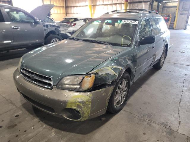 4S3BH6650Y7656497 - 2000 SUBARU LEGACY OUT TEAL photo 2