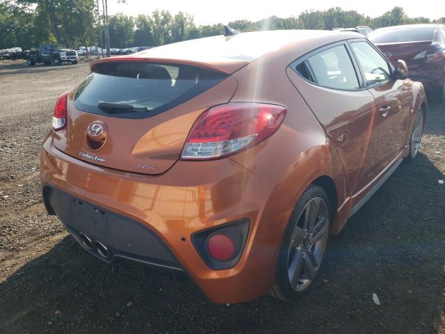 KMHTC6AE4DU110884 - 2013 HYUNDAI VELOSTER T ORANGE photo 4