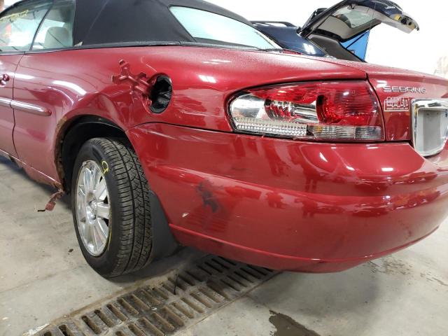 1C3EL65R86N152275 - 2006 CHRYSLER SEBRING LI RED photo 9