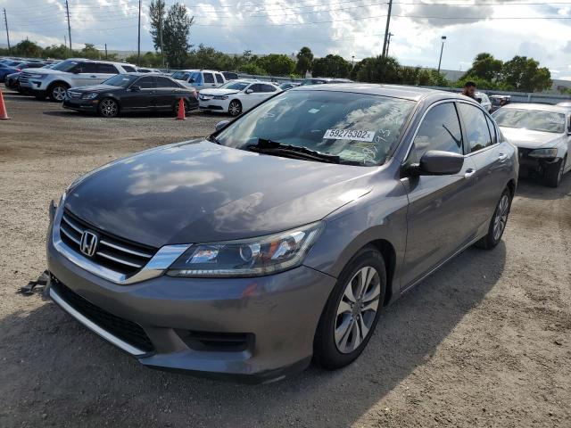 1HGCR2F32EA232411 - 2014 HONDA ACCORD LX GRAY photo 2