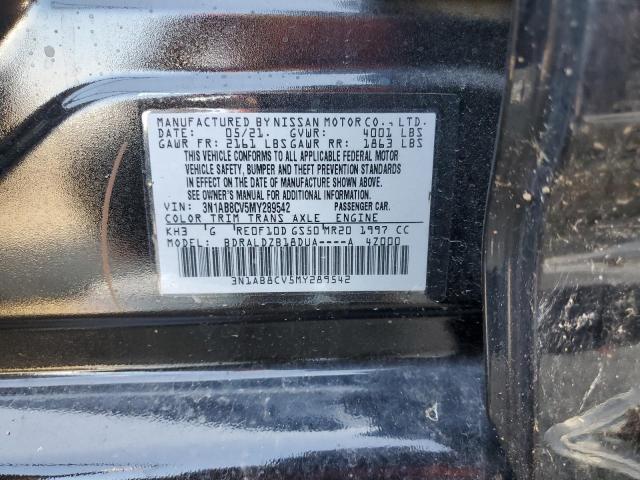 3N1AB8CV5MY289542 - 2021 NISSAN SENTRA SV BLACK photo 10