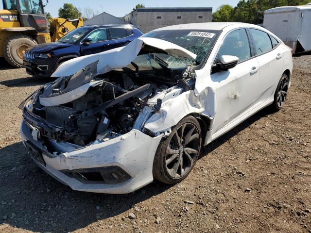 2HGFC2F83MH529603 - 2021 HONDA CIVIC SPOR WHITE photo 2