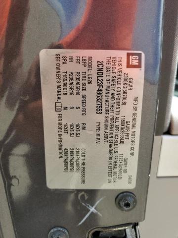 2CNDL23F486327553 - 2008 CHEVROLET EQUINOX GRAY photo 10