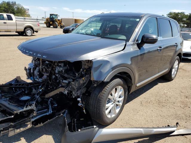 5XYP24HC6NG242257 - 2022 KIA TELLURIDE GRAY photo 2