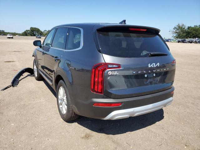 5XYP24HC6NG242257 - 2022 KIA TELLURIDE GRAY photo 3