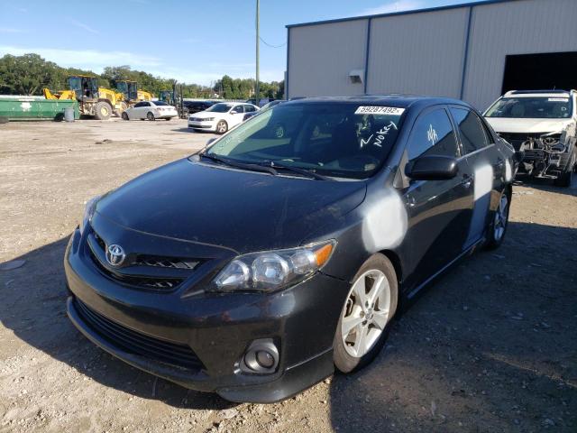 5YFBU4EE4CP030234 - 2012 TOYOTA COROLLA BA BLACK photo 2